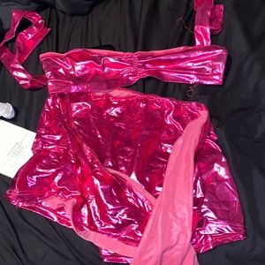 Pink Metallic two piece set
